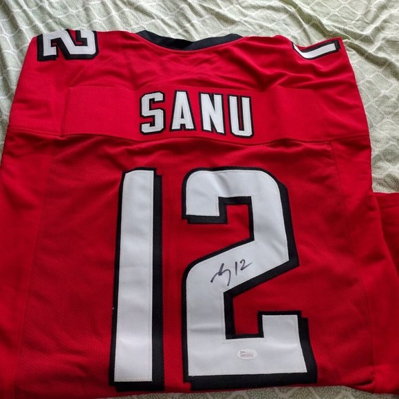 Mohamed Sanu Autographed/Signed Jersey JSA Atlanta Falcons Red - Picture 3 of 3